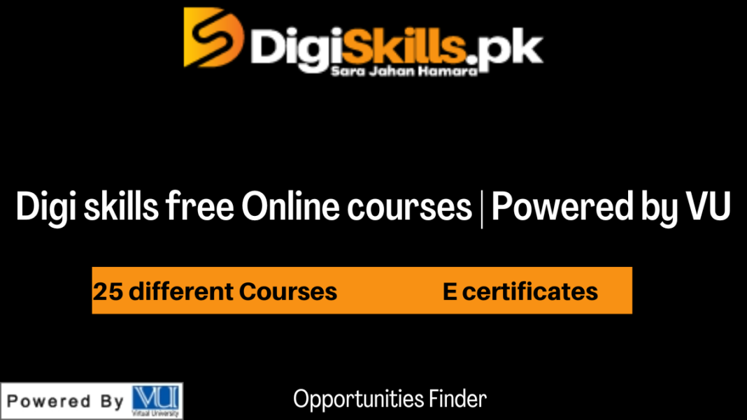 Digi skills free Online courses Powered by VU