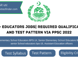 16000+ Educators Jobs required Qualifications and Test Pattern via PPSC 2022