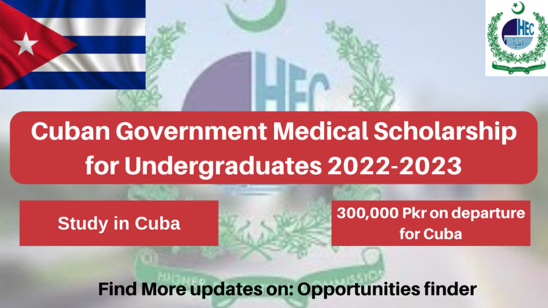 Cuban Government Medical Scholarship for Undergraduates 2022-2023