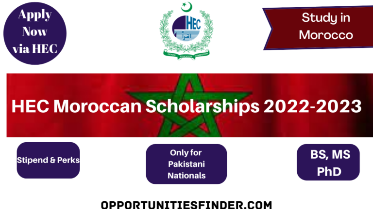 Higher education Commission Morocco Government Scholarships for Pakistani Students| HEC Scholarships 2022-2023