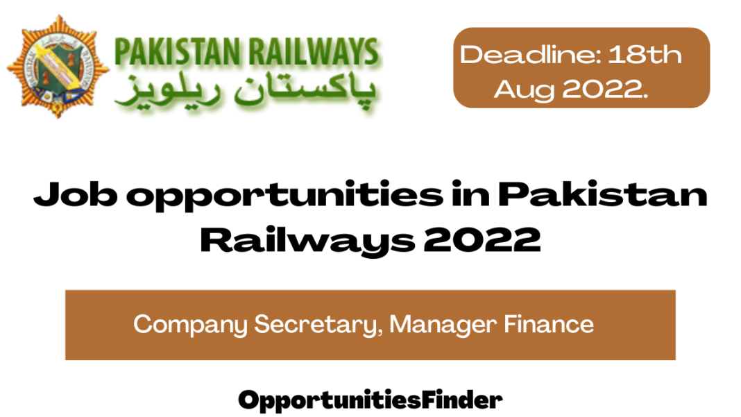Job opportunities in Pakistan Railways 2022