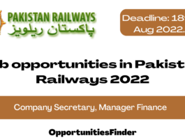 Job opportunities in Pakistan Railways 2022