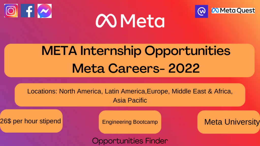 META Internship Opportunities Meta Careers 2022 Opportunities Finder