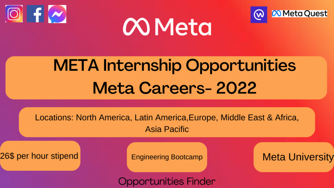 META Internship Opportunities Meta Careers- 2022