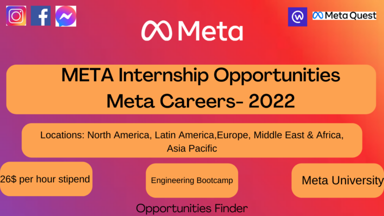 META Internship Opportunities| Meta Careers- 2022