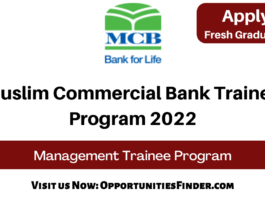 Muslim Commercial Bank Trainee Program 2022