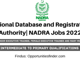 National Database and Registration Authority NADRA Jobs 2022