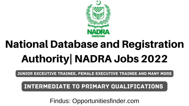 National Database and Registration Authority| NADRA Jobs 2022