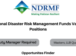 National Disaster Risk Management Funds Vacant Positions