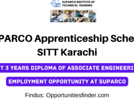 SUPARCO Apprenticeship Scheme 2022 SITT Karachi