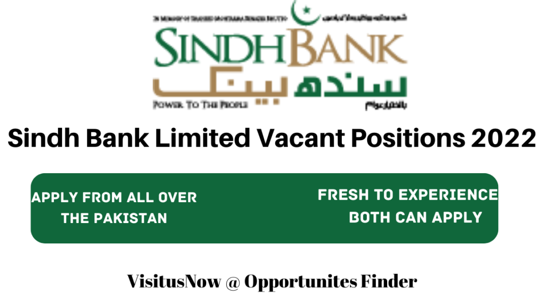 Sindh Bank Limited Vacant Positions 2022