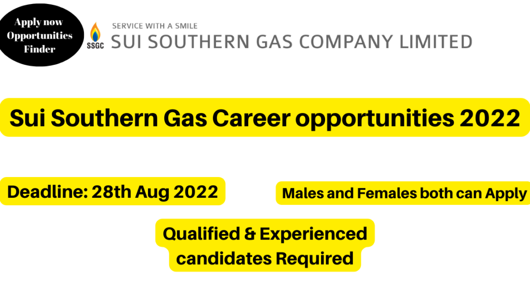 Sui Southern Gas Career opportunities 2022