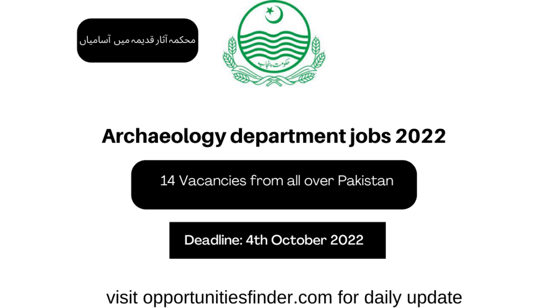 Archaeology department jobs|government of Punjab latest opportunities 2022