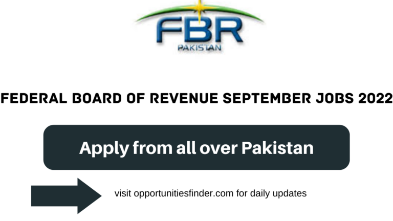 Federal board of revenue September jobs 2022