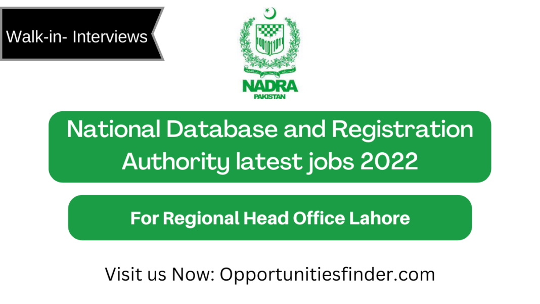 National Database and Registration Authority latest jobs 2022