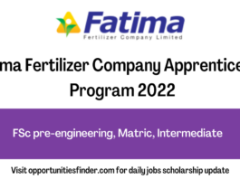 Fatima Fertilizer Company Apprenticeship Program 2022| FFC Career opportunities