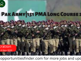 Join Pak Army151 PMA Long Course 2022