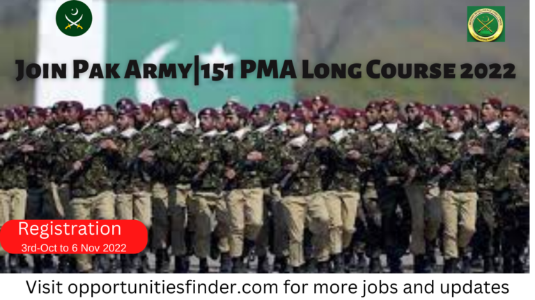 Join Pak Army|151 PMA Long Course 2022