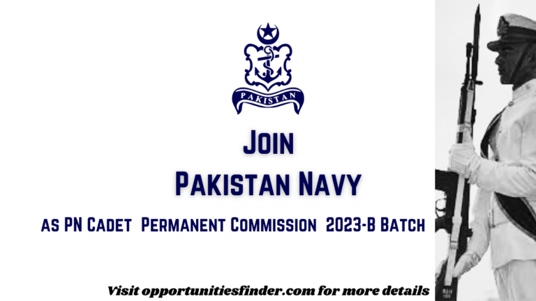 Join Pakistan Navy as PN Cadet| Permanent Commission  2023-B Batch