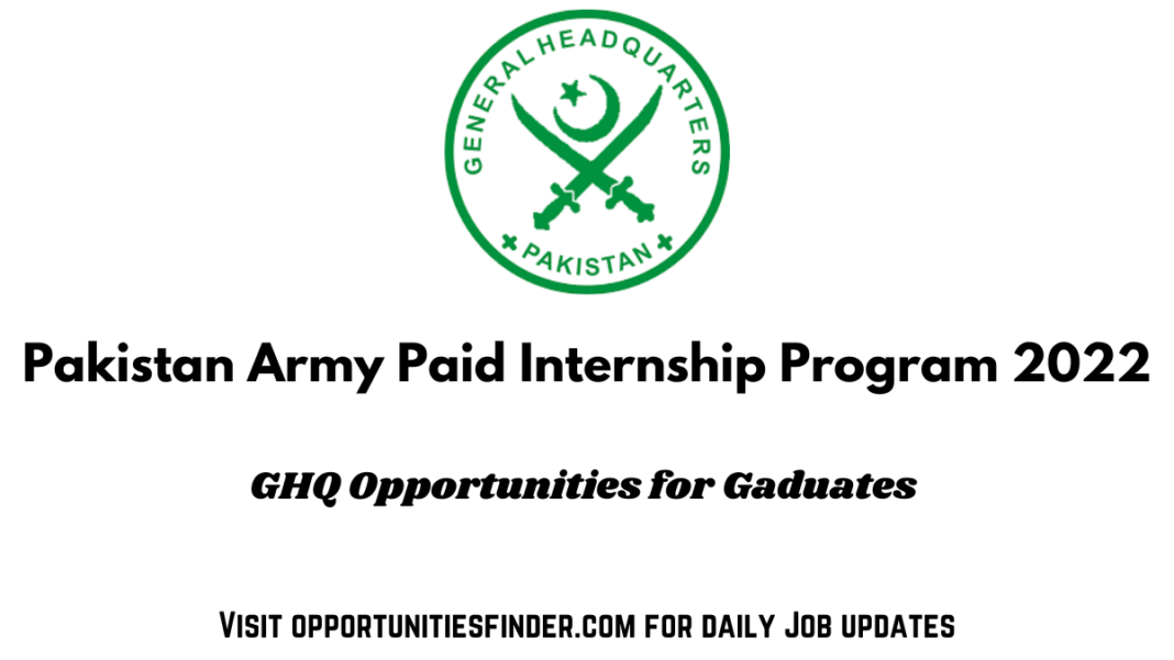 Pakistan Army Paid Internship Program 2022