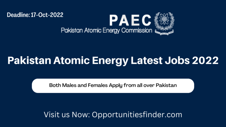 Pakistan Atomic Energy Latest Jobs 2022| October Positions