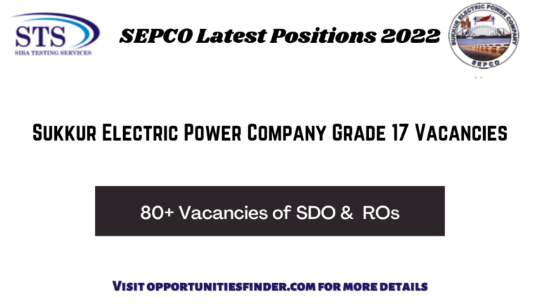 SEPCO Latest Positions 2022| Sukkur Electric Power Company Grade 17 Vacancies