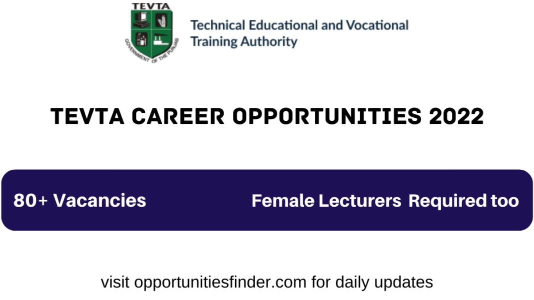 Tevta Career Opportunities 2022| Technical Education and Vocational Training Authority