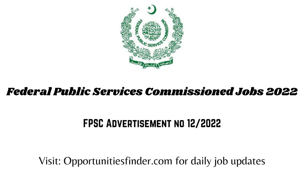 Federal Public Services Commissioned Jobs 2022