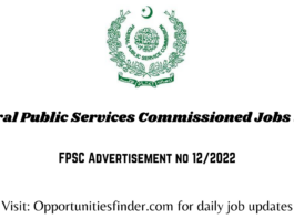 Federal Public Services Commissioned Jobs 2022