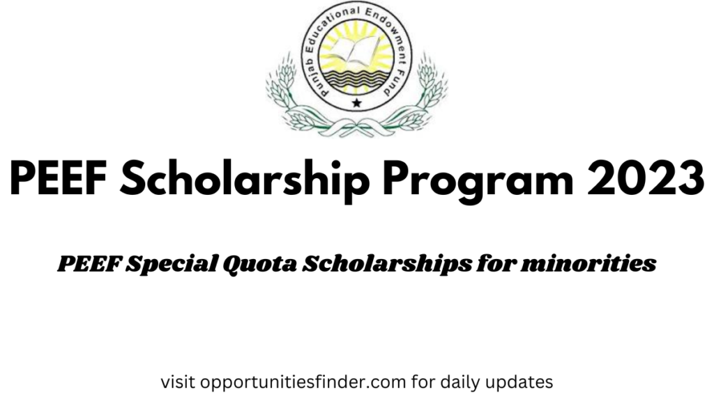 PEEF Scholarship Program 2023| PEEF Special Quota Scholarships