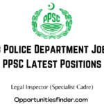 Punjab Police Department Jobs 2022 Inspector Legal Specialist Cadre Opportunities