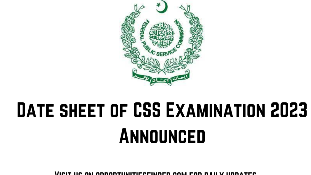 Date sheet of CSS Examination 2023 Announced