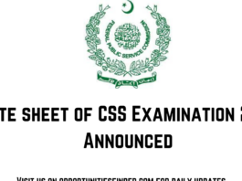 Date sheet of CSS Examination 2023 Announced