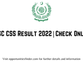 FPSC CSS Result 2022|Check Online