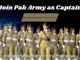 Join Pak Army as Captain