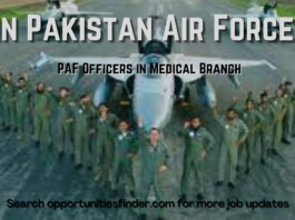 Join Pakistan Air Force PAF Officers in Medical Branch