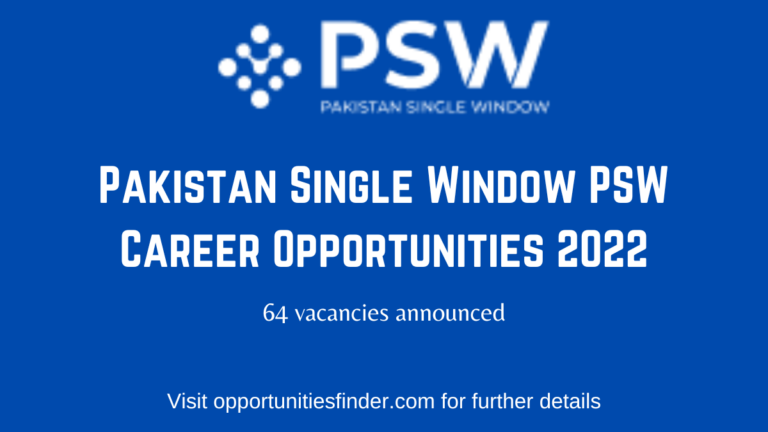 Pakistan Single Window Career Opportunities 2022