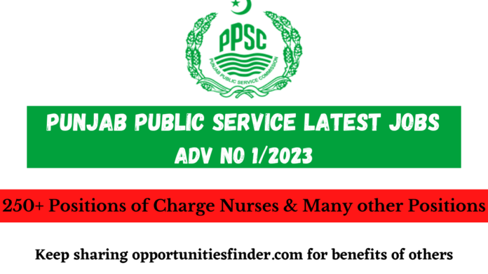 Punjab Public Service Latest Jobs Adv no 1/2023