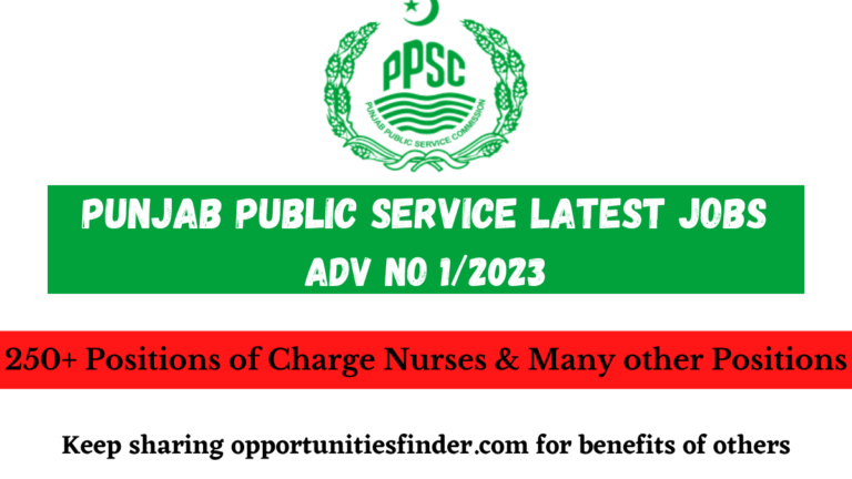 Punjab Public Service Latest Jobs | Adv no 1/2023