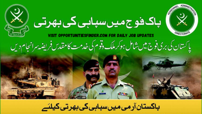 Join Pak Army as Solider| Latest Sapahi Positions 2023