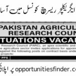 Pakistan Agricultural Research Council Latest Vacancies