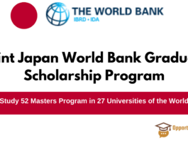 Joint Japan World Bank Graduate Scholarship Program