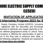 The Lahore Electric Supply Company Limited (LESCO) Paid Internship Program 2023