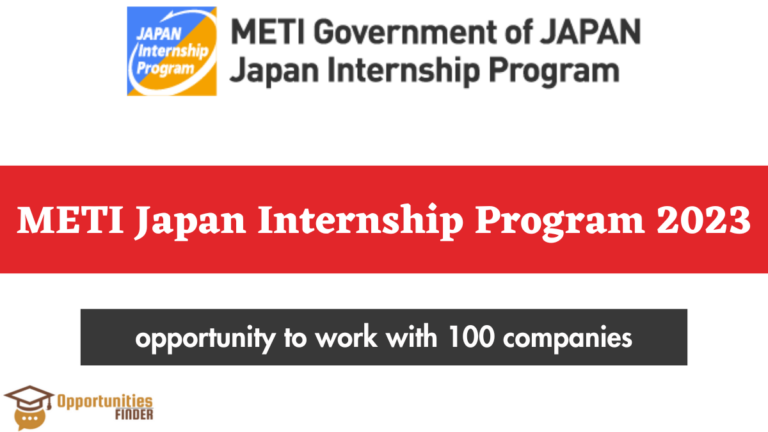 METI Government of Japan Paid Internship Program 2023