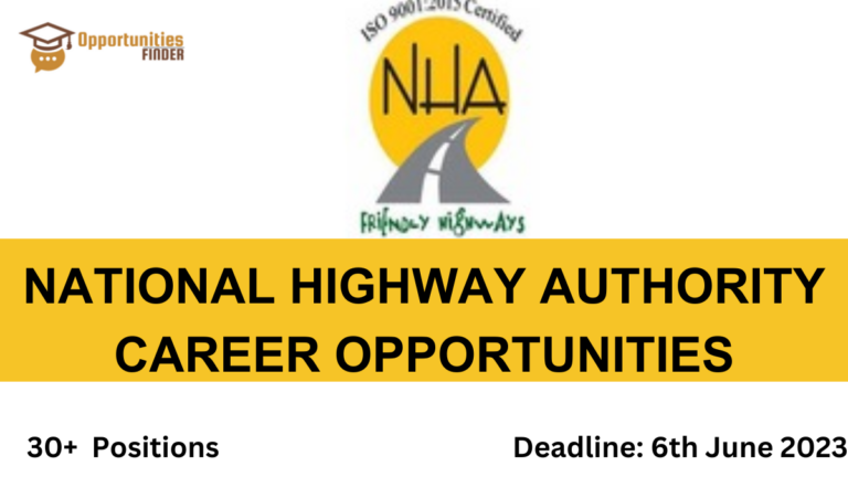 NATIONAL HIGHWAY AUTHORITY CAREER OPPORTUNITIES