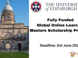 University of Edinburgh Fully Funded Online Masters Scholarship Program