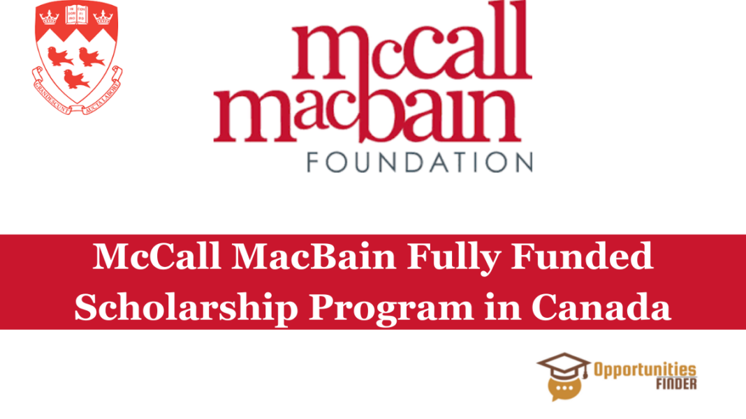 McCall MacBain Fully Funded Scholarship Program
