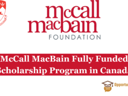 McCall MacBain Fully Funded Scholarship Program