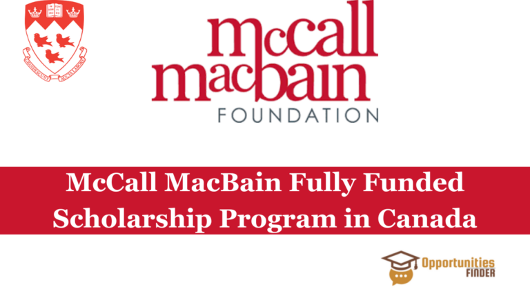 McCall MacBain Fully Funded Scholarship Program 2024