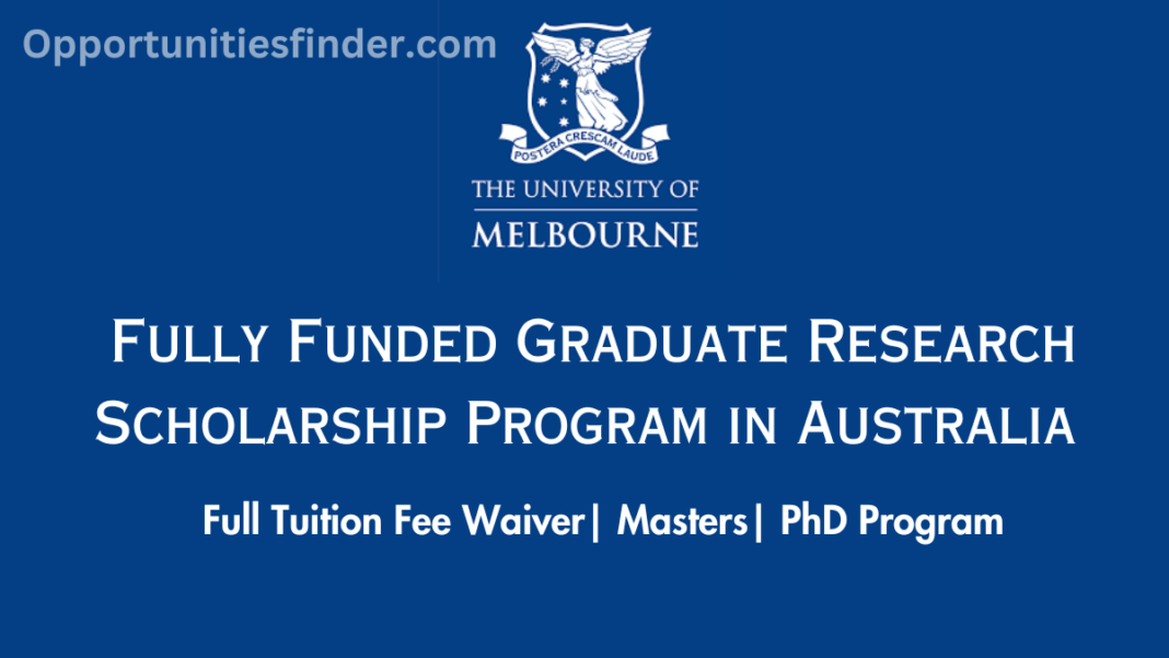 Graduate Research Scholarship Program in Australia